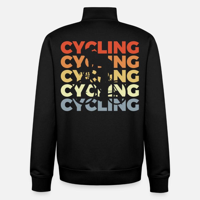 Cyclisme - Sweat zippé unisexe en coton bio Stanley/Stella - noir