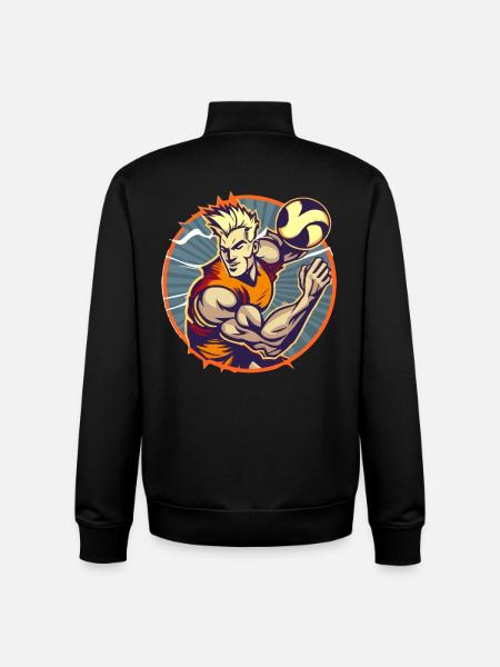 Volleyball players - Unisex Organic Zip Sweatshirt by Stanley/Stella - black