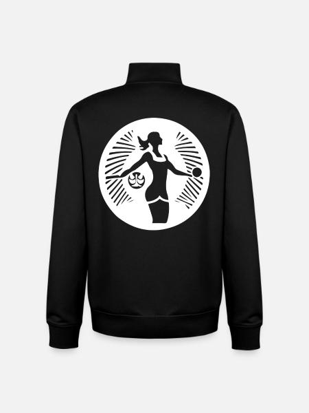 Volleyball player - Unisex Organic Zip Sweatshirt by Stanley/Stella - black
