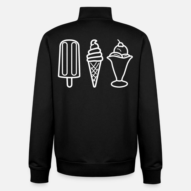 Ice cream flavor - Unisex Organic Zip Sweatshirt by Stanley/Stella - black