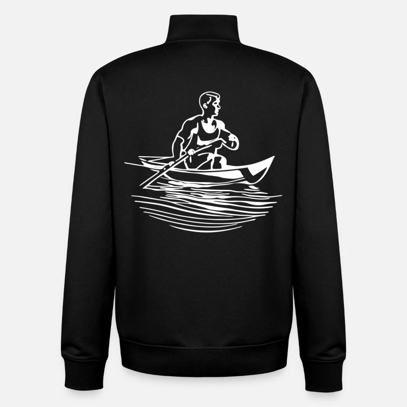 Rameurs rameurs - Sweat zippé unisexe en coton bio Stanley/Stella - noir