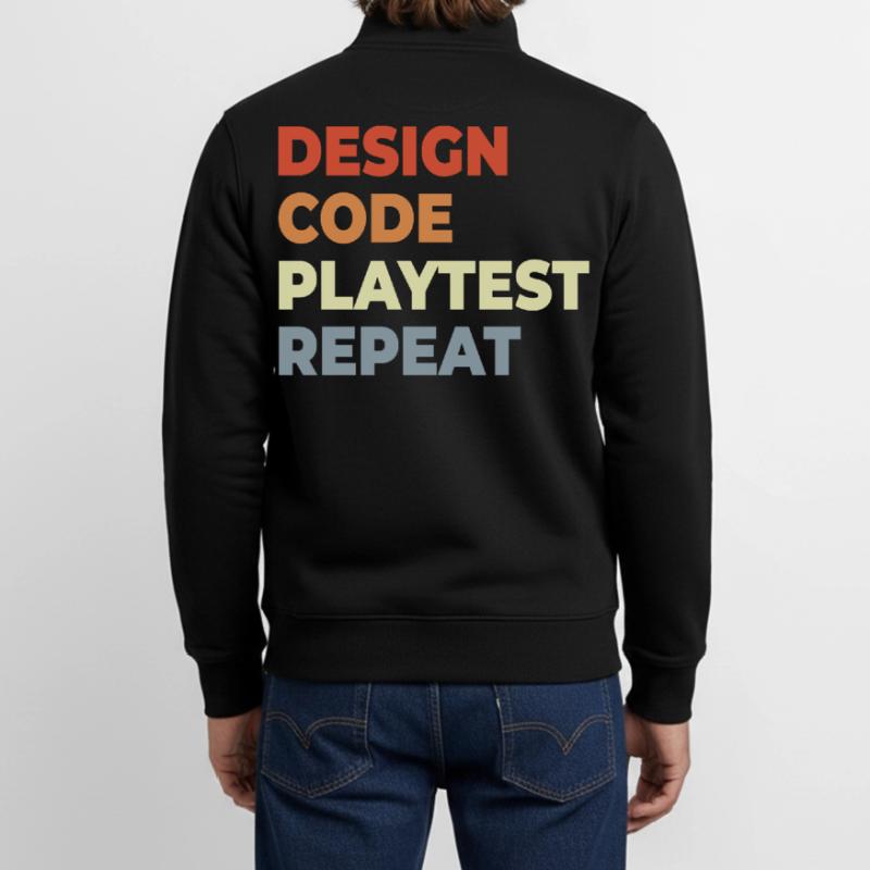 Game Development Workflow Unisex Organic Zip Sweatshirt by Stanley/Stella