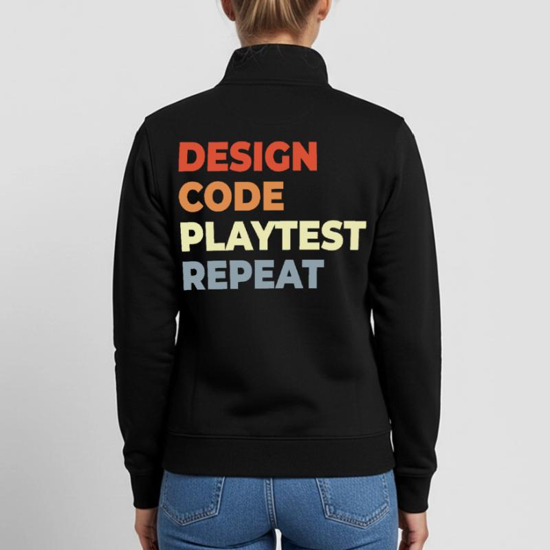 Game Development Workflow Unisex Organic Zip Sweatshirt by Stanley/Stella