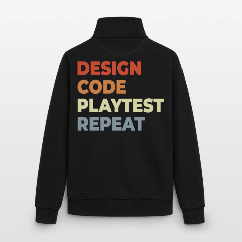 Game Development Workflow Unisex Organic Zip Sweatshirt by Stanley/Stella