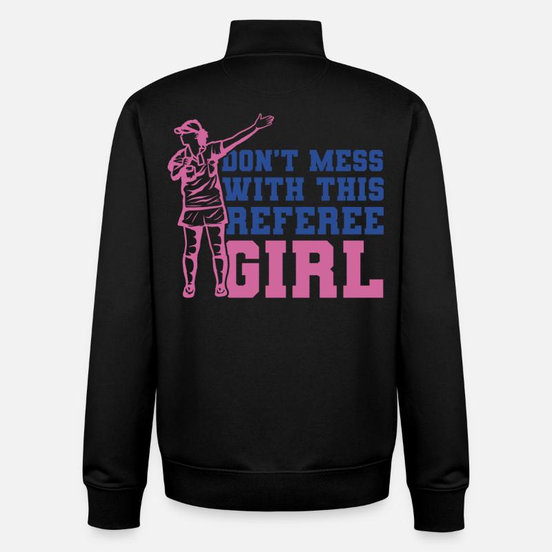 Arbitre - Sweat zippé unisexe en coton bio Stanley/Stella - noir