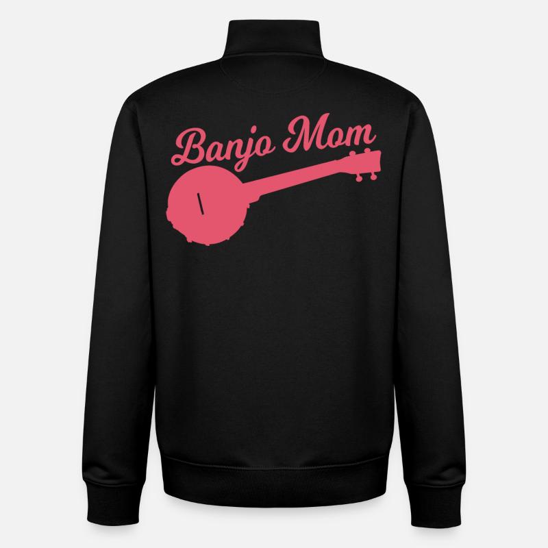 Mère joueuse de banjo - Sweat zippé unisexe en coton bio Stanley/Stella - noir