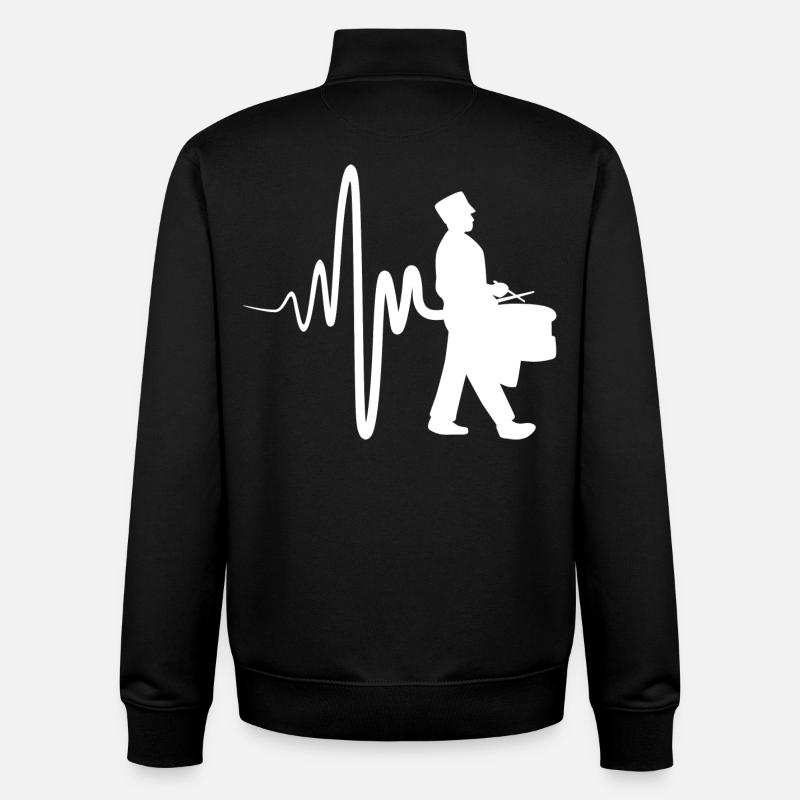 Parade drummer - Unisex Organic Zip Sweatshirt by Stanley/Stella - black