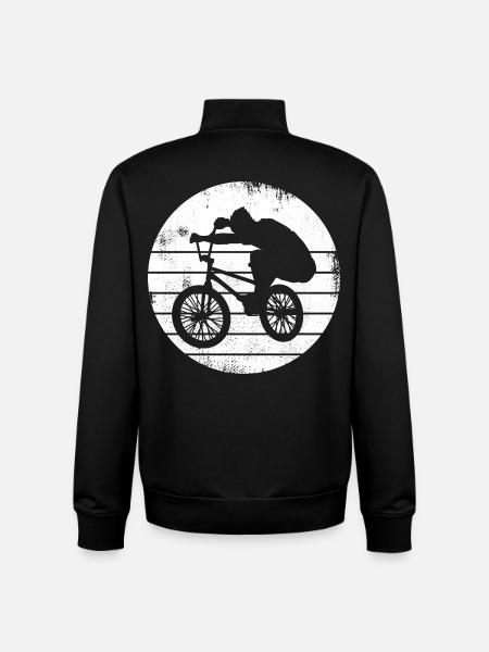 BMX Cyclist - Unisex Organic Zip Sweatshirt by Stanley/Stella - black