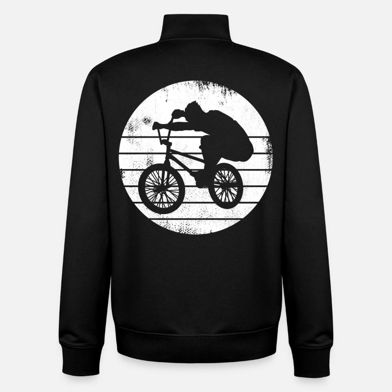 BMX Radfahrer - Unisex Organic Zip Sweatshirt von Stanley/Stella - Schwarz