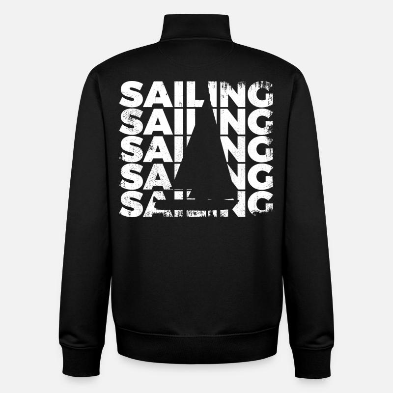 Segelboot - Unisex Organic Zip Sweatshirt von Stanley/Stella - Schwarz