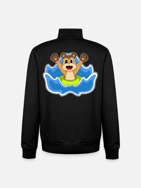 Erdmännchen Schwimmen Schwimmring Sommer - Unisex Organic Zip Sweatshirt von Stanley/Stella - Schwarz