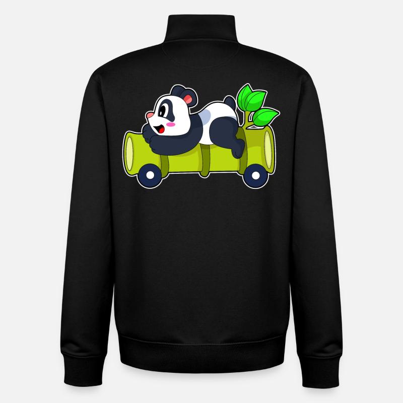 Panda Auto - Unisex Organic Zip Sweatshirt von Stanley/Stella - Schwarz