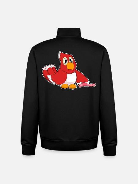 Ver perroquet - Sweat zippé unisexe en coton bio Stanley/Stella - noir
