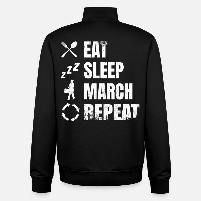 Trommelspieler Tägliche Routine - Unisex Organic Zip Sweatshirt von Stanley/Stella - Schwarz