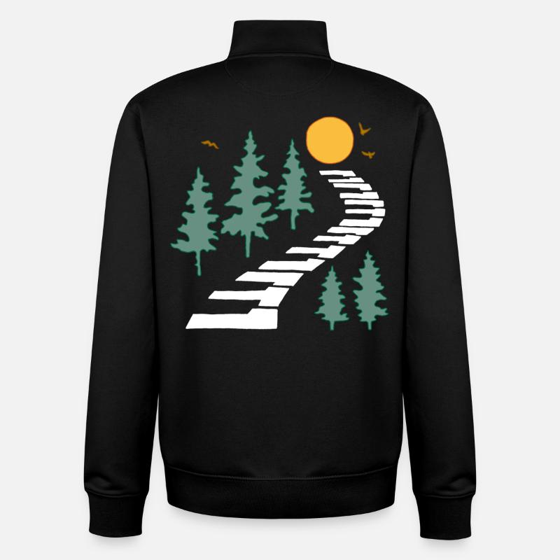 Musical path - Unisex Organic Zip Sweatshirt by Stanley/Stella - black