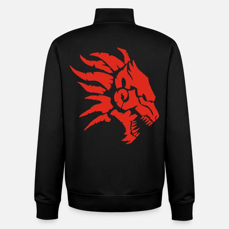 La bête infernale (rouge) - Sweat zippé unisexe en coton bio Stanley/Stella - noir