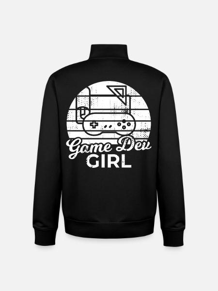 Game Dev Girl - Unisex Organic Zip Sweatshirt by Stanley/Stella - black
