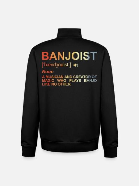 Banjoist Dictionary - Unisex Organic Zip Sweatshirt by Stanley/Stella - black