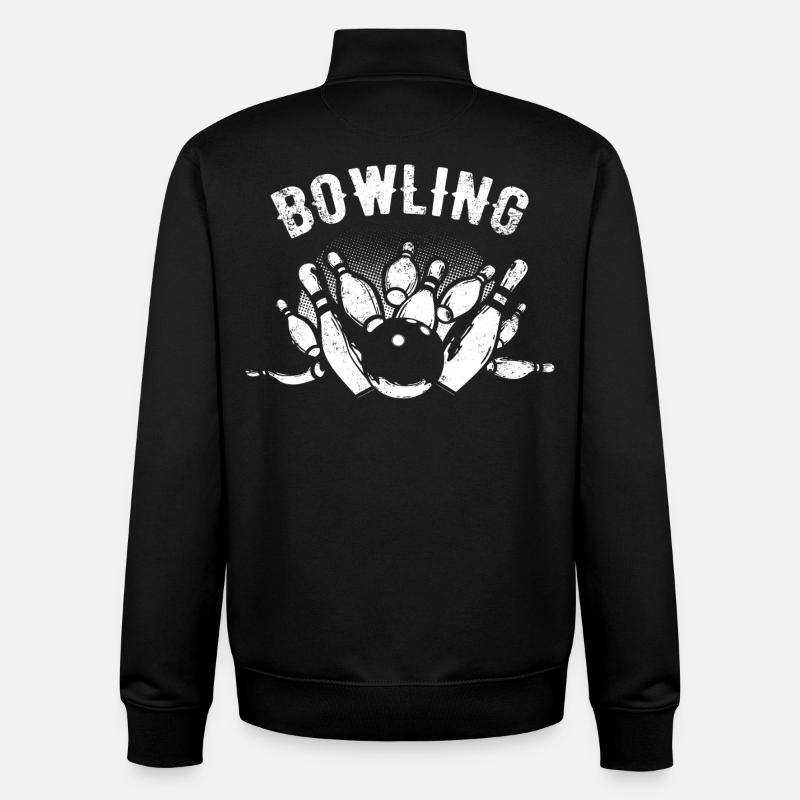 Bowling - Unisex Organic Zip Sweatshirt by Stanley/Stella - black