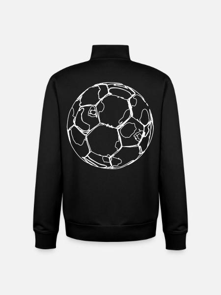 Soccer Drawing - Unisex Organic Zip Sweatshirt by Stanley/Stella - black