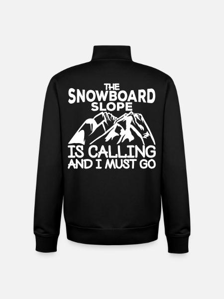 Snowboard slogan - Unisex Organic Zip Sweatshirt by Stanley/Stella - black