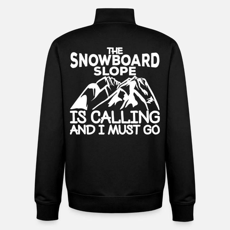 Snowboard Spruch - Unisex Organic Zip Sweatshirt von Stanley/Stella - Schwarz