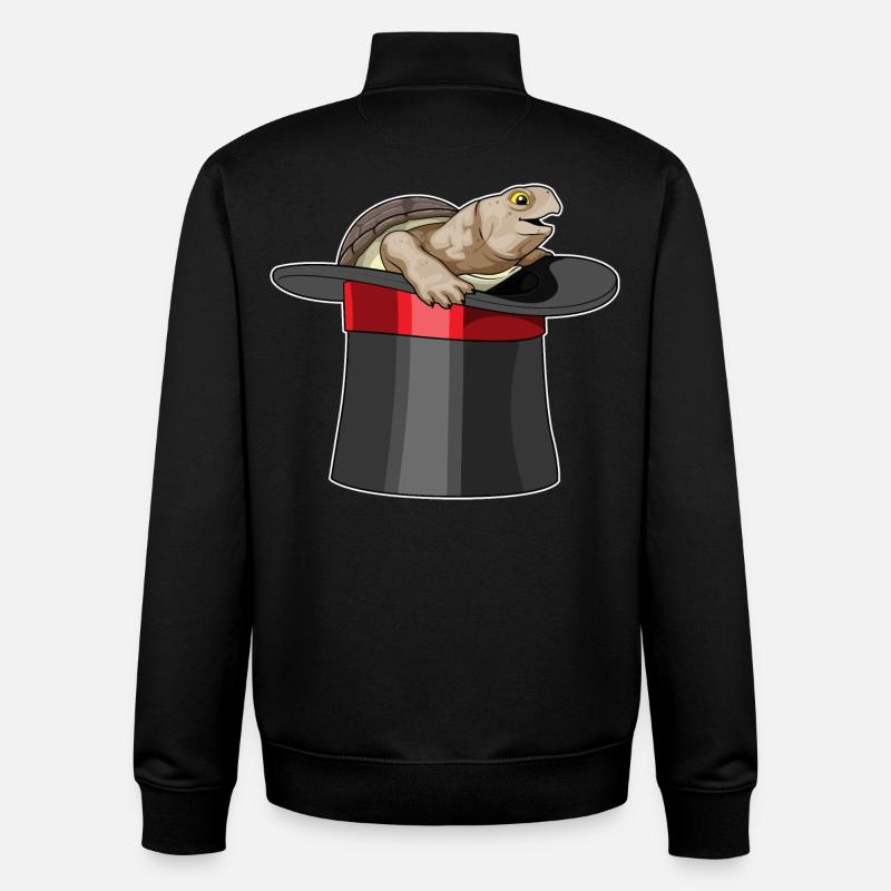Turtle Wizard Cylinder - Unisex Organic Zip Sweatshirt by Stanley/Stella - black