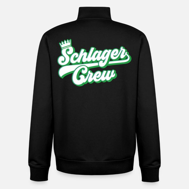 Schlager Crew | Farben änderbar - Unisex Organic Zip Sweatshirt von Stanley/Stella - Schwarz
