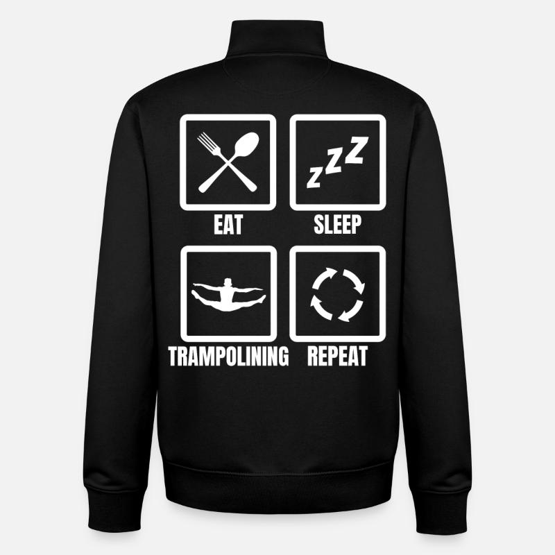 Trampoline Routine - Unisex Organic Zip Sweatshirt by Stanley/Stella - black