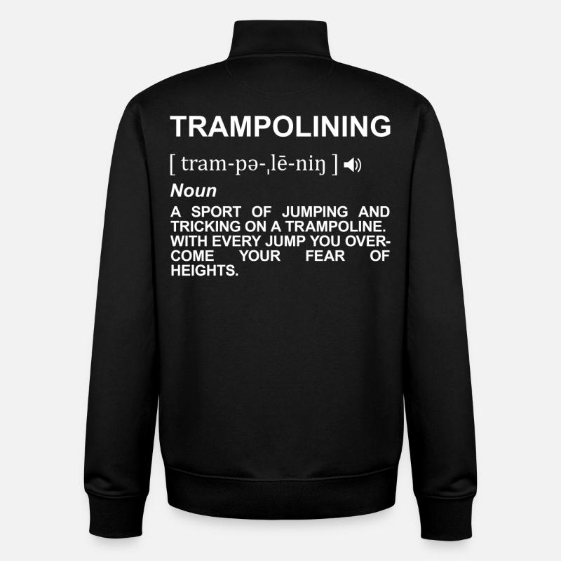 Trampoline Jumping Signification - Sweat zippé unisexe en coton bio Stanley/Stella - noir