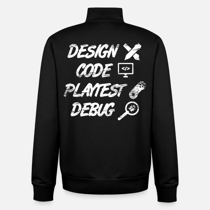 Programmation de jeux - Sweat zippé unisexe en coton bio Stanley/Stella - noir