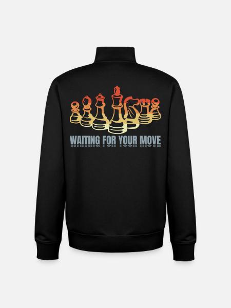 Funny Chess Player Quote - Unisex Organic Zip Sweatshirt by Stanley/Stella - black
