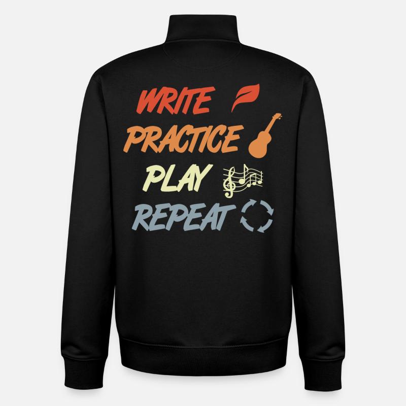 Ukulele Motivation - Unisex Organic Zip Sweatshirt von Stanley/Stella - Schwarz