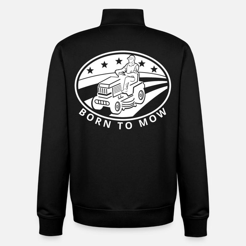 Lustiges Gartenzitat Born to Mow - Unisex Organic Zip Sweatshirt von Stanley/Stella - Schwarz