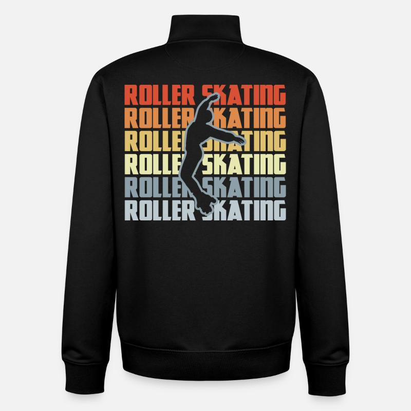 Roller Skating Disco - Unisex Organic Zip Sweatshirt by Stanley/Stella - black
