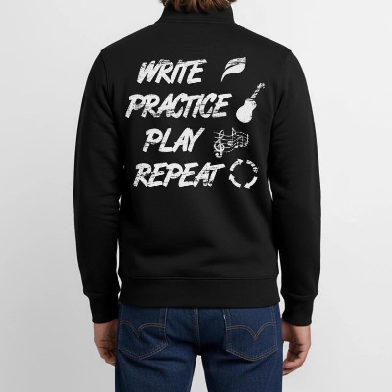 Write Practice Play Repeat Unisex Organic Zip Sweatshirt by Stanley/Stella