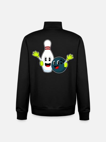 Bowling Bowling Ball Pin - Unisex Organic Zip Sweatshirt by Stanley/Stella - black