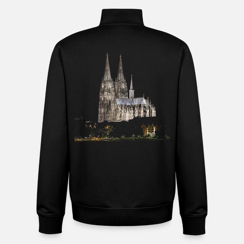 Cologne - Sweat zippé unisexe en coton bio Stanley/Stella - noir