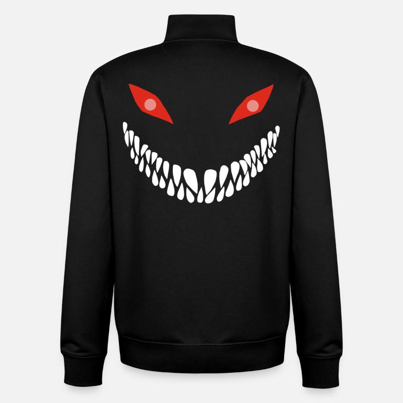 Fleischfressender Lächeln - Unisex Organic Zip Sweatshirt von Stanley/Stella - Schwarz
