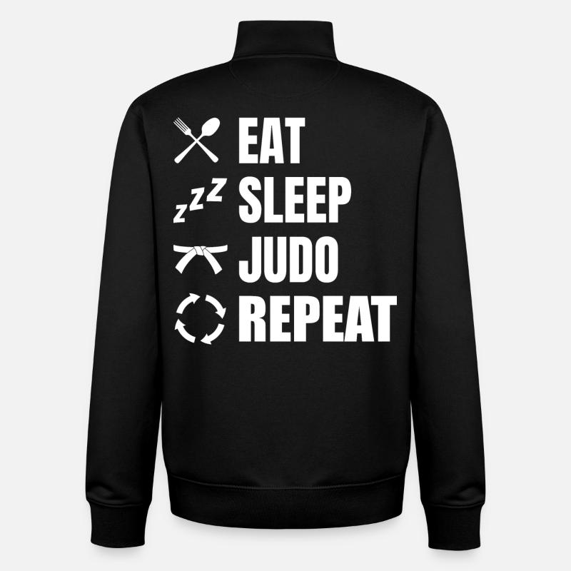 Judo schedule - Unisex Organic Zip Sweatshirt by Stanley/Stella - black