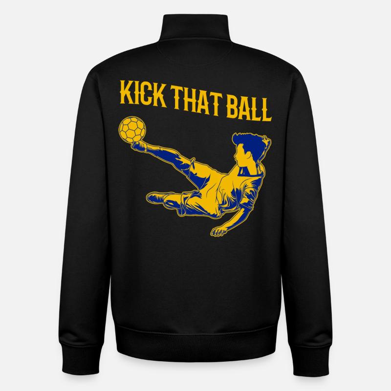Fußballspruch - Unisex Organic Zip Sweatshirt von Stanley/Stella - Schwarz
