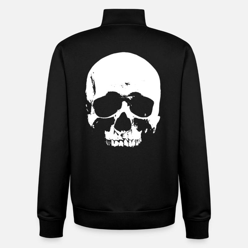 BLN PNK Schädel - Unisex Organic Zip Sweatshirt von Stanley/Stella - Schwarz