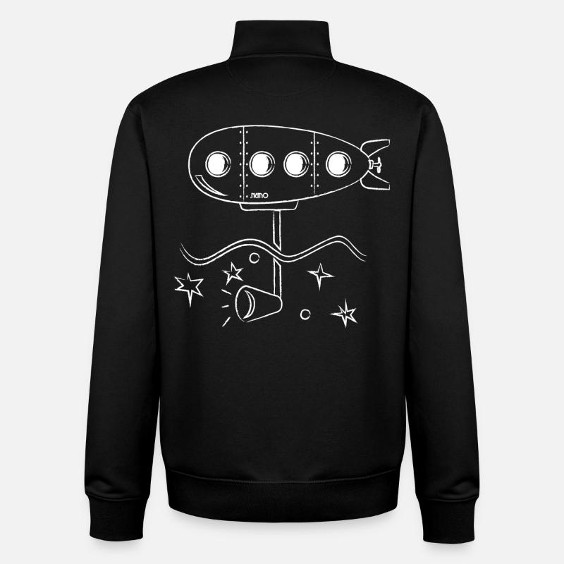 Sous marin .Némo - Sweat zippé unisexe en coton bio Stanley/Stella - noir