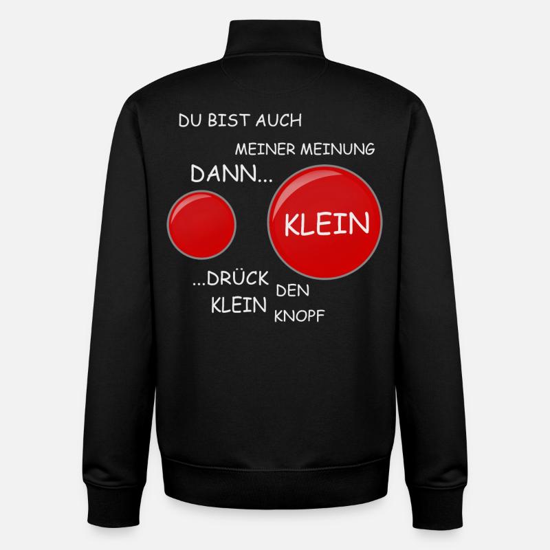 Rote Knopf - Unisex Organic Zip Sweatshirt von Stanley/Stella - Schwarz