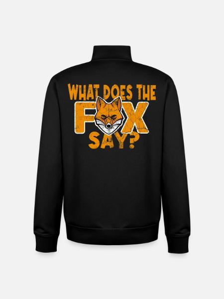What does the Fox say - Unisex Organic Zip Sweatshirt von Stanley/Stella - Schwarz