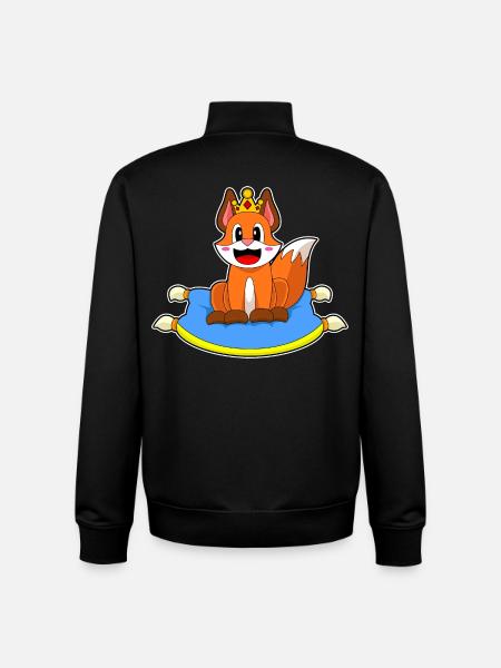 Fox Crown - Unisex Organic Zip Sweatshirt by Stanley/Stella - black