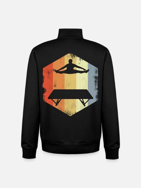 Trampoline athlete sketch - Unisex Organic Zip Sweatshirt by Stanley/Stella - black