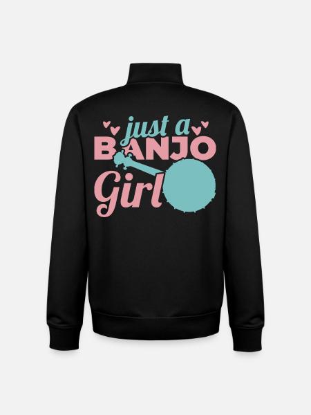 Lustiges Banjo Mädel - Unisex Organic Zip Sweatshirt von Stanley/Stella - Schwarz