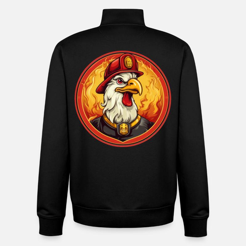 Hahn Fire Brigade - Unisex Organic Zip Sweatshirt by Stanley/Stella - black