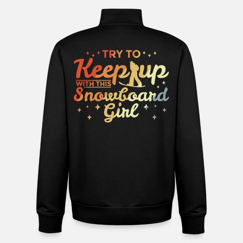 Snowboard Mädchen - Unisex Organic Zip Sweatshirt von Stanley/Stella - Schwarz